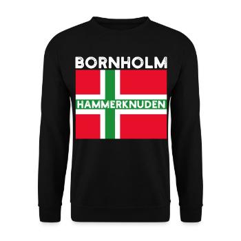 Bornholm Hammerknuden - Unisex Pullover - Schwarz - Vorne - Alina (178cm) & Michal (187cm)