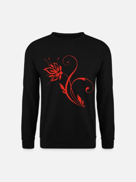 Fleur rouge - Sweat-shirt Unisexe - noir