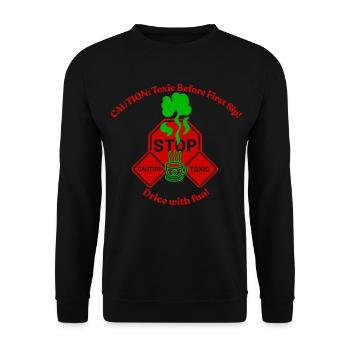 Prudence toxique avant la première gorgée, design de camion drôle - Sweat-shirt Unisexe - noir - Devant - Alina (178cm) & Michal (187cm)
