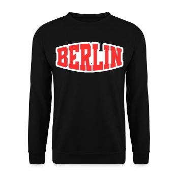 Berlin - Unisex Pullover - Schwarz - Vorne - Alina (178cm) & Michal (187cm)