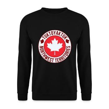 Northwest Territories Maple Emblem - Unisex Sweatshirt - black - Front - Alina (178cm) & Michal (187cm)
