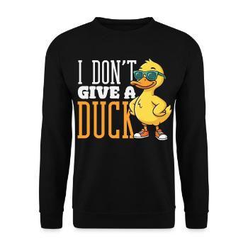 Motifs drôles de canards Citons amoureux de canards - Sweat-shirt Unisexe - noir - Devant - Alina (178cm) & Michal (187cm)