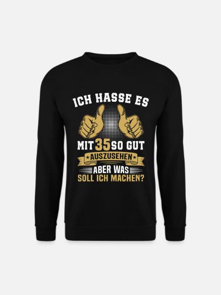 35. Geburtstag Mann Frau 35 Jahre - Unisex Pullover - Schwarz
