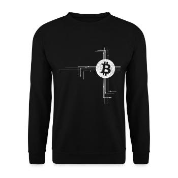 Emblème du circuit Bitcoin - Sweat-shirt Unisexe - noir - Devant - Alina (178cm) & Michal (187cm)