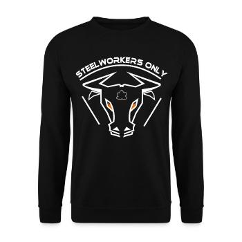 Steelworkers_only - Unisex Sweatshirt - black - Front - Alina (178cm) & Michal (187cm)