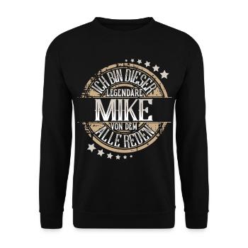 Mike - Unisex Pullover - Schwarz - Vorne - Alina (178cm) & Michal (187cm)