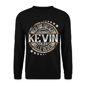 Kevin - Unisex Pullover - Schwarz - Vorne - Alina (178cm) & Michal (187cm)