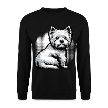 Propriétaire de Westie Westie Terrier des Highlands - Sweat-shirt Unisexe - noir - Devant - Alina (178cm) & Michal (187cm)