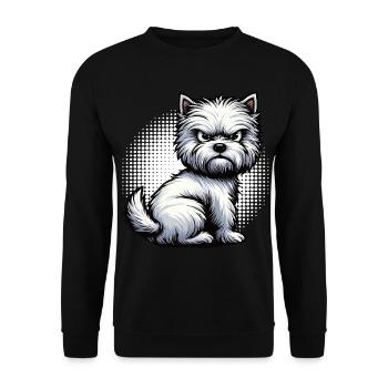 Propriétaire de Westie Westie Terrier des Highlands - Sweat-shirt Unisexe - noir - Devant - Alina (178cm) & Michal (187cm)
