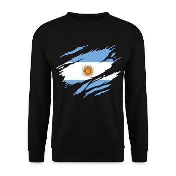 Argentine Drapeau Argentin Argentine - Sweat-shirt Unisexe - noir - Devant - Alina (178cm) & Michal (187cm)