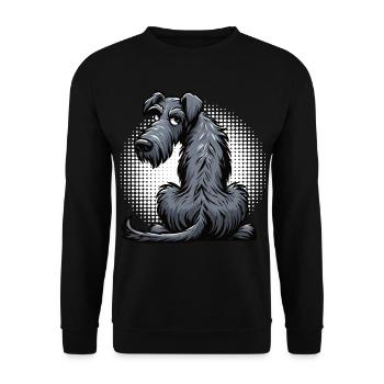 Irish Wolfhound Wolfhound Wolfhound Owner Wolfhound Fan - Unisex Sweatshirt - black - Front - Alina (178cm) & Michal (187cm)