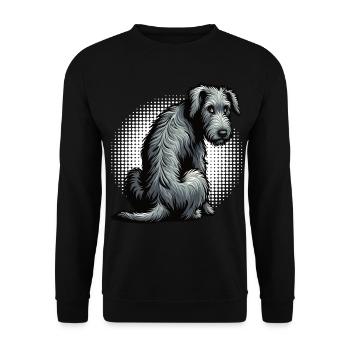 Irish Wolfhound Wolfhound Wolfhound Owner Wolfhound Fan - Unisex Sweatshirt - black - Front - Alina (178cm) & Michal (187cm)