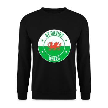 Emblème du Dragon gallois de St Davids - Sweat-shirt Unisexe - noir - Devant - Alina (178cm) & Michal (187cm)