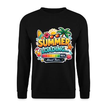 Summer Loading Vacation Incoming T-Shirt - Unisex Sweatshirt - black - Front - Alina (178cm) & Michal (187cm)