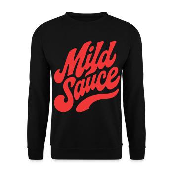 Wild Sauce Retro Script - Unisex Pullover - Schwarz - Vorne - Alina (178cm) & Michal (187cm)