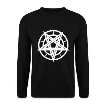 Pentagramme inversé - Sweat-shirt Unisexe - noir - Devant - Alina (178cm) & Michal (187cm)