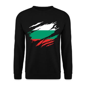 Bulgarische bulgarische Flagge - Unisex Pullover - Schwarz - Vorne - Alina (178cm) & Michal (187cm)