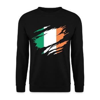 Irland-Irische Flagge - Unisex Pullover - Schwarz - Vorne - Alina (178cm) & Michal (187cm)