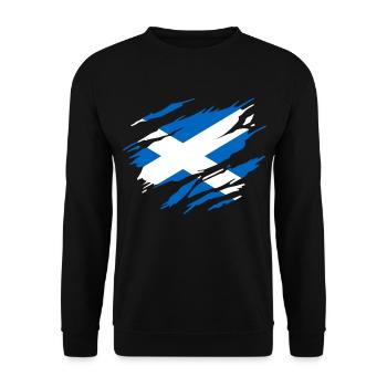 Schottische schottische Flagge - Unisex Pullover - Schwarz - Vorne - Alina (178cm) & Michal (187cm)