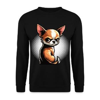 Chihuahua Chihuahua Propriétaire Chihuahuafan Chi Chis - Sweat-shirt Unisexe - noir - Devant - Alina (178cm) & Michal (187cm)