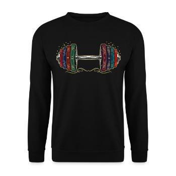 Gym Rat & Books - Unisex Pullover - Schwarz - Vorne - Alina (178cm) & Michal (187cm)