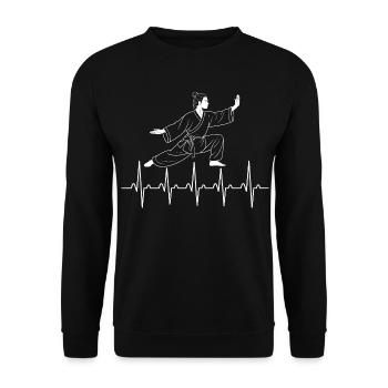 Tai Chi Zen Meditation – Chi Qigong Training - Unisex Sweatshirt - black - Front - Alina (178cm) & Michal (187cm)