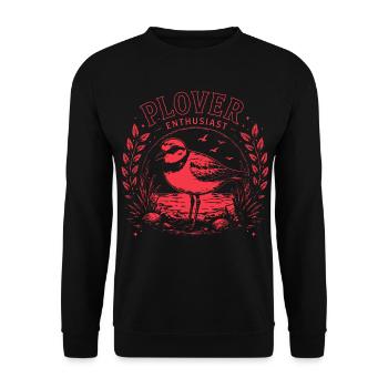 Plover Enthusiast Plover Bird Artwork - Unisex Sweatshirt - black - Front - Alina (178cm) & Michal (187cm)