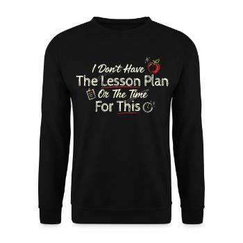 Pas d’humour de classe sans plan de cours - Sweat-shirt Unisexe - noir - Devant - Alina (178cm) & Michal (187cm)