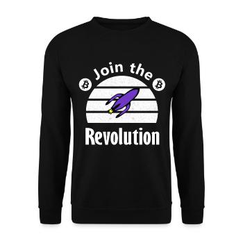 Join the Rocket Revolution - Unisex Pullover - Schwarz - Vorne - Alina (178cm) & Michal (187cm)