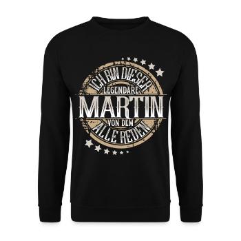Martin - Unisex Pullover - Schwarz - Vorne - Alina (178cm) & Michal (187cm)