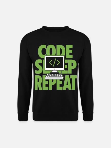 Code Sleep Repeat Programmer - Unisex Sweatshirt - black