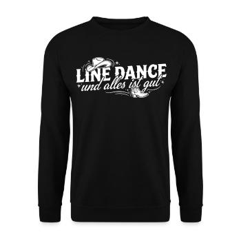 Line Dance Alles Ist Gut - Unisex Pullover - Schwarz - Vorne - Alina (178cm) & Michal (187cm)