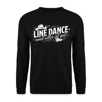 La danse en ligne et tout va bien - Sweat-shirt Unisexe - noir - Devant - Alina (178cm) & Michal (187cm)