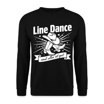 Line Dance Cowboy Boots - Unisex Pullover - Schwarz - Vorne - Alina (178cm) & Michal (187cm)