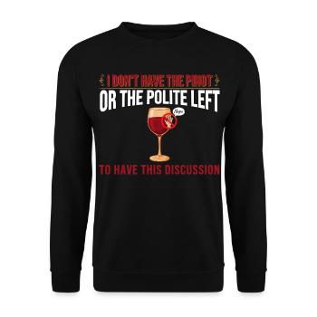 Pinot vs Polite Left: No More Talks - Unisex Sweatshirt - black - Front - Alina (178cm) & Michal (187cm)