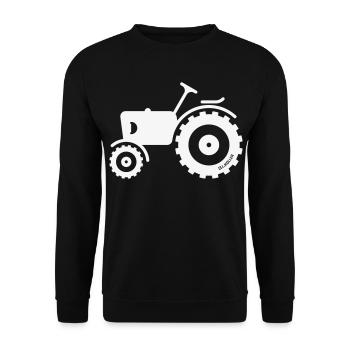 Trecker / Traktor / Schlepper / Zugmaschine (W) - Unisex Pullover - Schwarz - Vorne - Alina (178cm) & Michal (187cm)