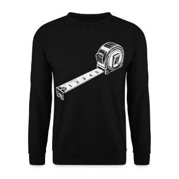 Maßband - Unisex Pullover - Schwarz - Vorne - Alina (178cm) & Michal (187cm)