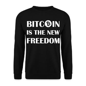 Le Bitcoin est la nouvelle liberté - Sweat-shirt Unisexe - noir - Devant - Alina (178cm) & Michal (187cm)
