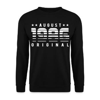 Édition Originale Édition Limitée Anniversaire d’août 1986 - Sweat-shirt Unisexe - noir - Devant - Alina (178cm) & Michal (187cm)