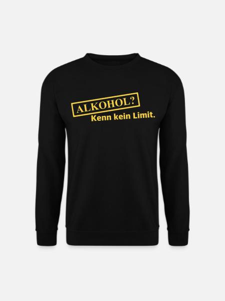 Alkohol? Kenn kein Limit - Unisex Pullover - Schwarz