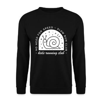 Club d’enfants groupe de course pour enfants - Sweat-shirt Unisexe - noir - Devant - Alina (178cm) & Michal (187cm)