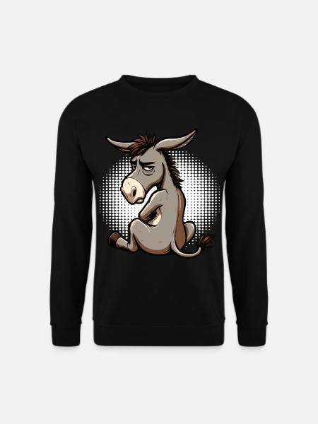 Esel Eselchen Eselhalter Muli Langohresel Muli - Unisex Pullover - Schwarz