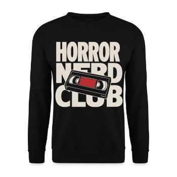 Club de nerds d’horreur VHS - Sweat-shirt Unisexe - noir - Devant - Alina (178cm) & Michal (187cm)