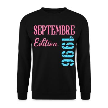 Français 30e Anniversaire, Septembre 1996 - Sweat-shirt Unisexe - noir - Devant - Alina (178cm) & Michal (187cm)