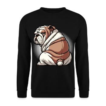 English Bulldog Bully Bully Owner Bullyfan - Unisex Sweatshirt - black - Front - Alina (178cm) & Michal (187cm)