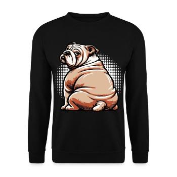 Bouledogue anglais Bully Bully Propriétaire Bullyfan - Sweat-shirt Unisexe - noir - Devant - Alina (178cm) & Michal (187cm)