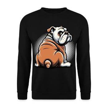 Bouledogue anglais Bully Bully Propriétaire Bullyfan - Sweat-shirt Unisexe - noir - Devant - Alina (178cm) & Michal (187cm)
