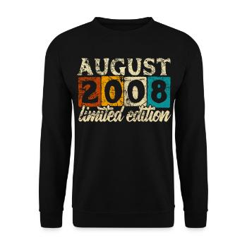 Édition limitée cadeau d’anniversaire d’août 2008 - Sweat-shirt Unisexe - noir - Devant - Alina (178cm) & Michal (187cm)