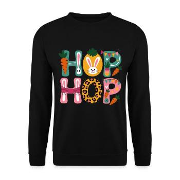 Hip Hop Easter Day - Unisex Pullover - Schwarz - Vorne - Alina (178cm) & Michal (187cm)