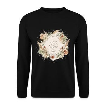 Om Lotus Mandala Yoga Boho Zen - Sweat-shirt Unisexe - noir - Devant - Alina (178cm) & Michal (187cm)